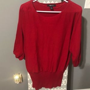 Style & Co. Red Light Sweater Top